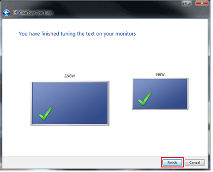 Windows 7 ClearType Configure